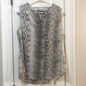 Snake-print tank